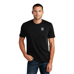 Black Recycled T-Shirt - MEN'S ROUND NECK