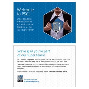 Welcome Card for New Starters