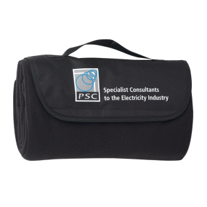 Black Fleece Blanket with carry handle