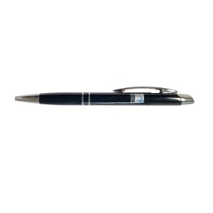 Retractable Black Metal Pen with Black Ink